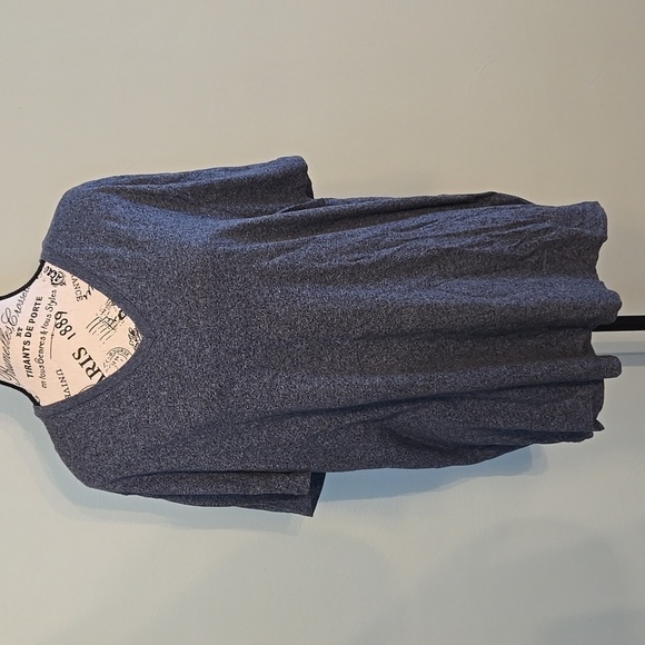 Blue V-neck Tee - Picture 1 of 5